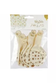 Balony ze złotym nadrukiem gwiazdki