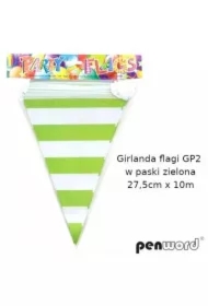 Girlanda flagi w paski zielona