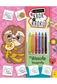 Rysowanie krok po kroku z kredkami. Wesołe bazgroły