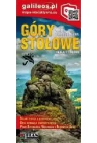 Mapa turystyczna - Góry Stołowe laminowana
