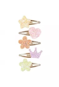 Spinki do włosów brokatowe różnokolorowe kształty Carolina