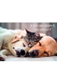 Mata mała dwustronna z nadrukiem frendship