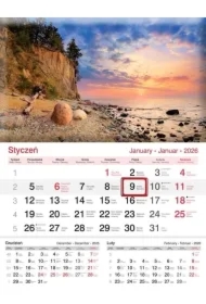 Kalendarz ścienny 2026 jednodzielny Plaża