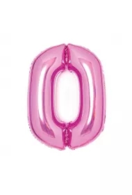 Balon foliowy cyfra 0 różowa