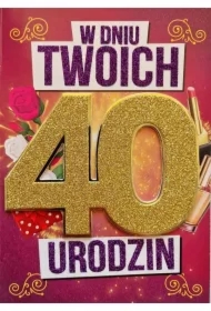 Karnet Urodziny 40 damskie