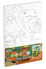 Malowanie po numerach - Dino zielony 29,7x19cm