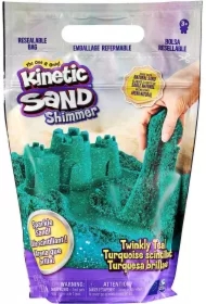 Kinetic Sand turkusowy piasek z brokatem