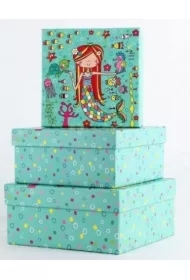Pudełko prezentowe 3 szt syrenka