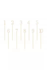 Drewniane numery na stół