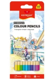 Kredki ołówkowe trójkątne 4mm 12 kolorów