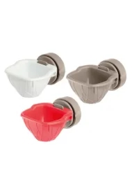 Portapastoncino, karmidło do klatki, dla ptaków, Mix kolorów, 5, 5 x 5, 5 x 3, 5 cm, LUZ