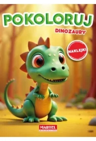 Pokoloruj. Dinozaury z naklejkami