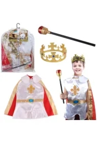 Zestaw strój króla berło korona