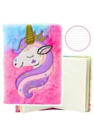 Notatnik pluszowy A5/80K linia Jednorożec