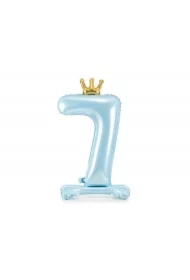 Stojący balon foliowy 7 błękitny