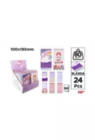 Notes na spirali Unicorn 10x19,5cm MIX