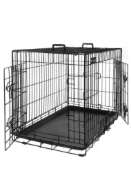 Transporter składany dla psa 91 cm metalowy czarny