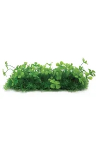 Roślina, do dekoracji akwarium, zielona, plastikowa, 10 cm, doniczka korytkowa, liście w kształcie koniczyny