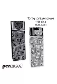 Torebka prezentowa 36x10,5x10,5cm MIX