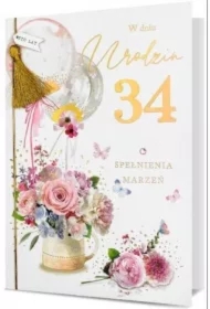 Karnet B6 Urodziny (wymienne cyfry)