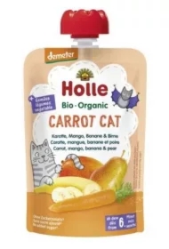 Mus Marchewkowy Kotek Marchewka, mango, banan i gruszka od 6. miesiąca