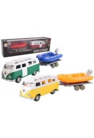 Samochód Van z przyczepą kempingową metal no.1 mix