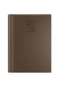 Kalendarz 2026 A5 dzienny print brązowy