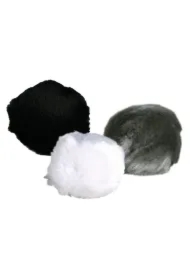 Piłki futrzane z dzwonkiem 3cm