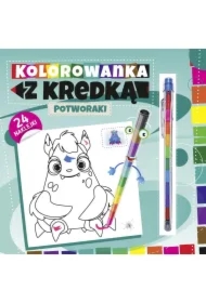 Kolorowanka z kredką. Potworaki