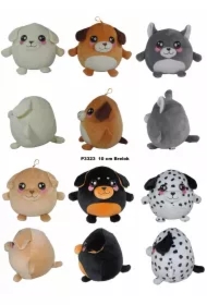 Brelok pies kula 10cm MIX