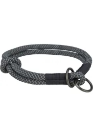 Soft Rope, obroża zaciskowa, dla psa, czarna/szara, nylon, S&ndash;M: 40 cm/o 10 mm