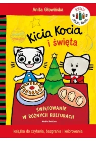 Kicia Kocia i święta. Kolorowanka