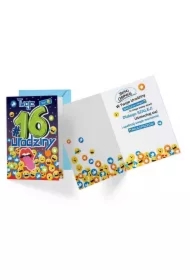 Karnet PR-342 Urodziny 16 chłopiec