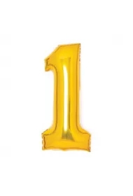 Balon foliowy cyfra 1 złota