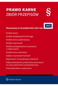 Kodeks karny. Kodeks postępowania karnego. Kodeks karny wykonawczy. Kodeks wykroczeń. Kodeks postępowania w sprawach o wykroczenia. Kodeks karny skarbowy. Opłaty w sprawach karnych. Wspieranie i resocjalizacja nieletnich