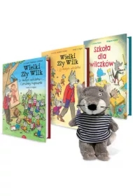 Pakiet: Wielki Zły Wilk, 14 małych wilczków i... Czerwony  Kapturek, Wielki zły wilk i 14 małych wilczków, Szkoła dla wilczków + maskotka