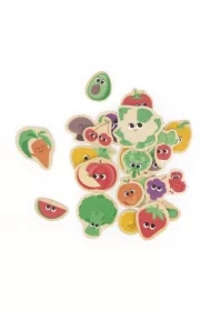 Zestaw drewnianych magnesów Owoce i warzywa