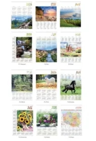 Kalendarz 2026 jednoplanszowy mix