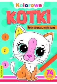 Kotki. Kolorowanie z cyferkami