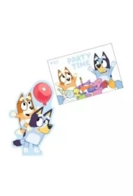 Zaproszenia z kopertami Bluey 8 szt