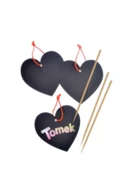 Ozdoba dekoracyjna Serce papierowe z zawieszką-zdrapką