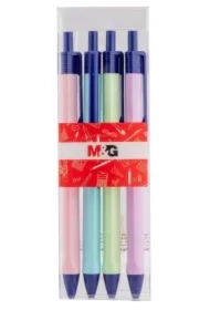 Długopis żelowy 0.7mm nieb 4 szt pastel M&G