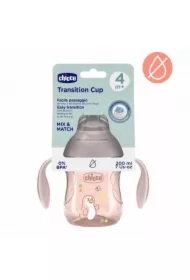 Kubek treningowy z miękkim ustnik 200ml beż 4m+