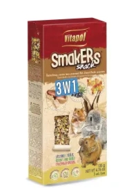 Smakers dla gryzoni-Mix 2 owoce leśne/popcorn/orzechowa