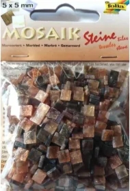 Mozaika kamyczki marmurkowe 5x5mm brązowa
