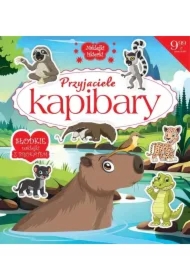 Naklejki iskierki z brokatem. Przyjaciele kapibary