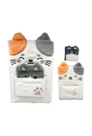 Pluszowy notatnik A5 zamykany Kot Lola Adoramals