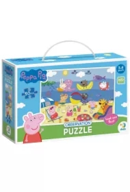 Puzzle obserwacyjne 50 el. Świnka Peppa. Wakacje