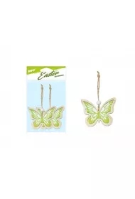 Motyle zawieszka drewniana zielona 2 szt 7cm
