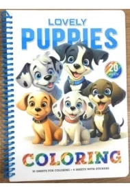 Kolorowanka A5 koło 20 kartek Urocze szczeniaczki